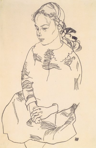 Portrait of Eva Steiner by Egon Schiele